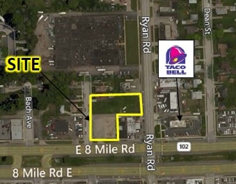 4001-4061 E 8 Mile Rd, Warren, MI à vendre - Aérien – Image 2 sur 5