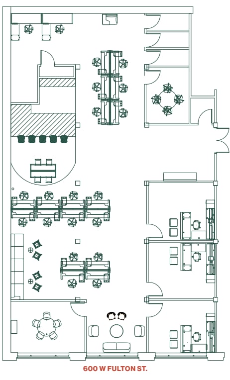 600 W Fulton St, Chicago, IL à louer Plan d’étage– Image 1 sur 1