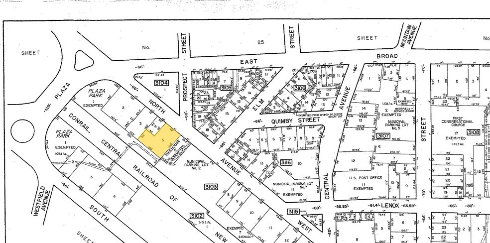 411 North Ave W, Westfield, NJ à louer - Plan cadastral – Image 2 sur 2