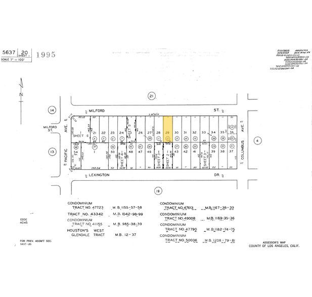 430 Milford St, Glendale, CA à vendre - Plan cadastral – Image 2 sur 2