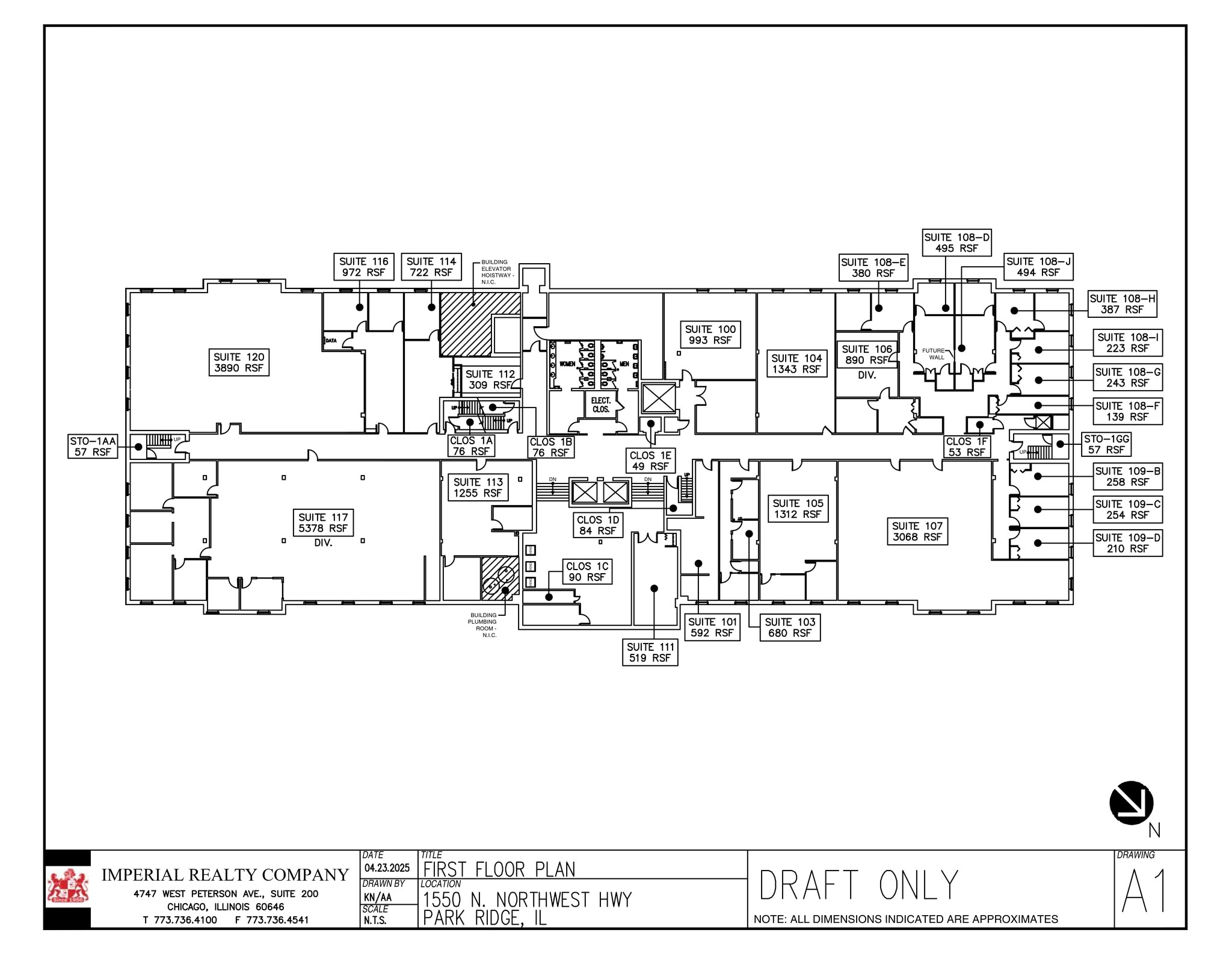 1550 N Northwest Hwy, Park Ridge, IL à louer Plan de site– Image 1 sur 1