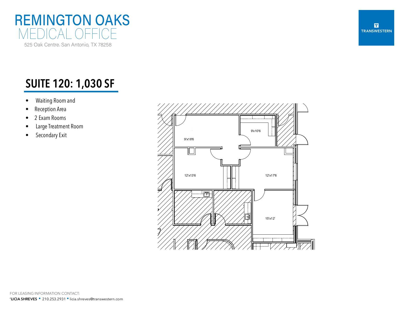 525 Oak Centre Dr, San Antonio, TX à louer Plan d’étage– Image 1 sur 1