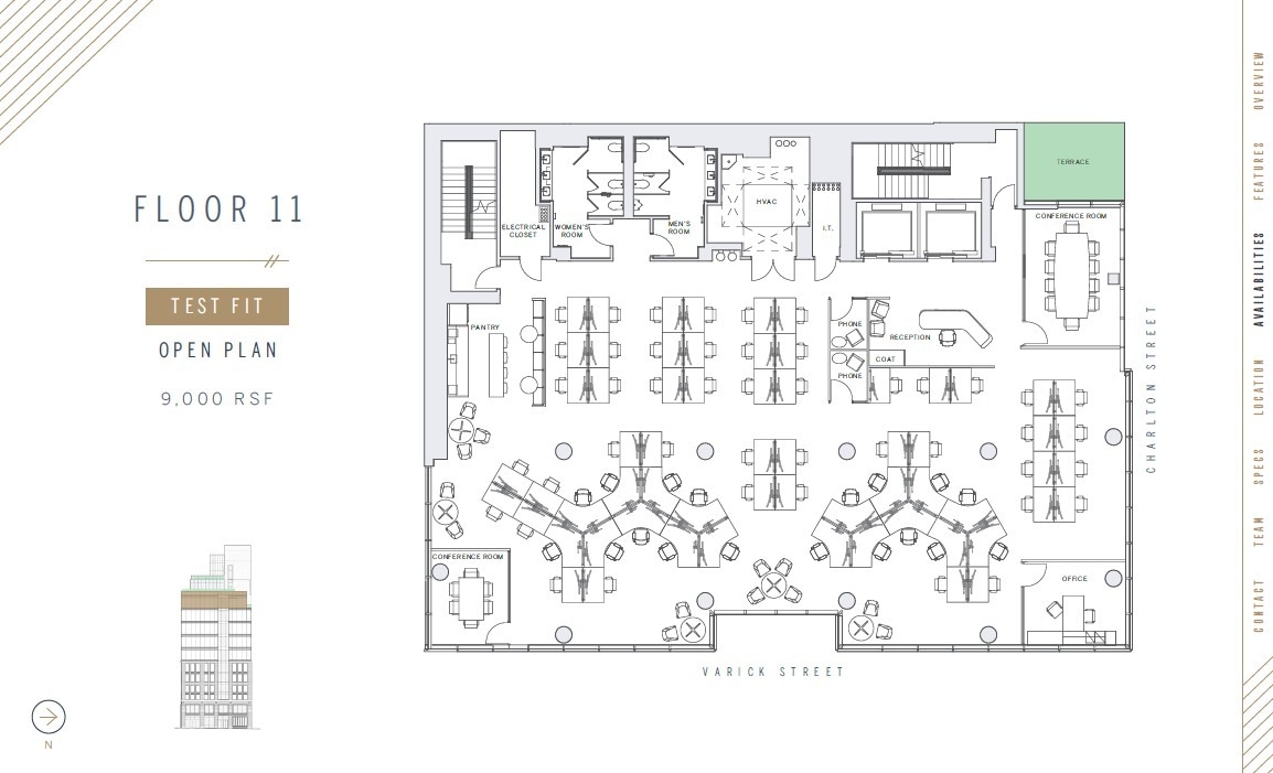 60 Charlton St, New York, NY à louer Plan d’étage– Image 1 sur 3
