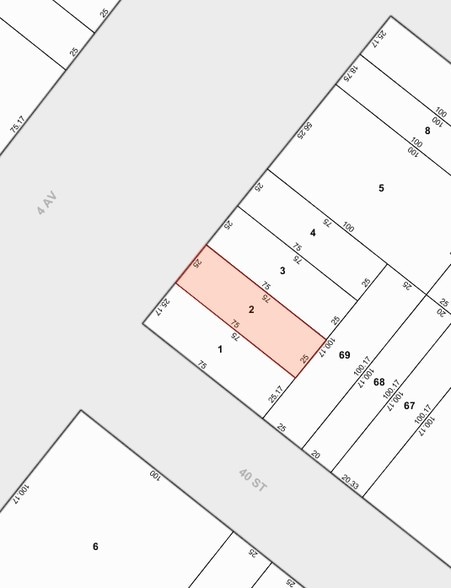 3919 4th Ave, Brooklyn, NY à vendre - Plan cadastral – Image 2 sur 2