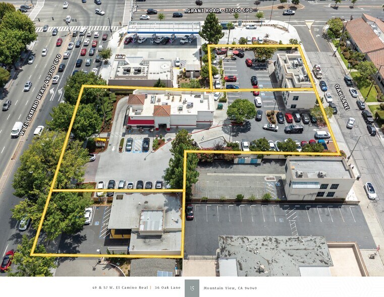 49 W El Camino Real, Mountain View, CA à vendre - Aérien – Image 2 sur 5