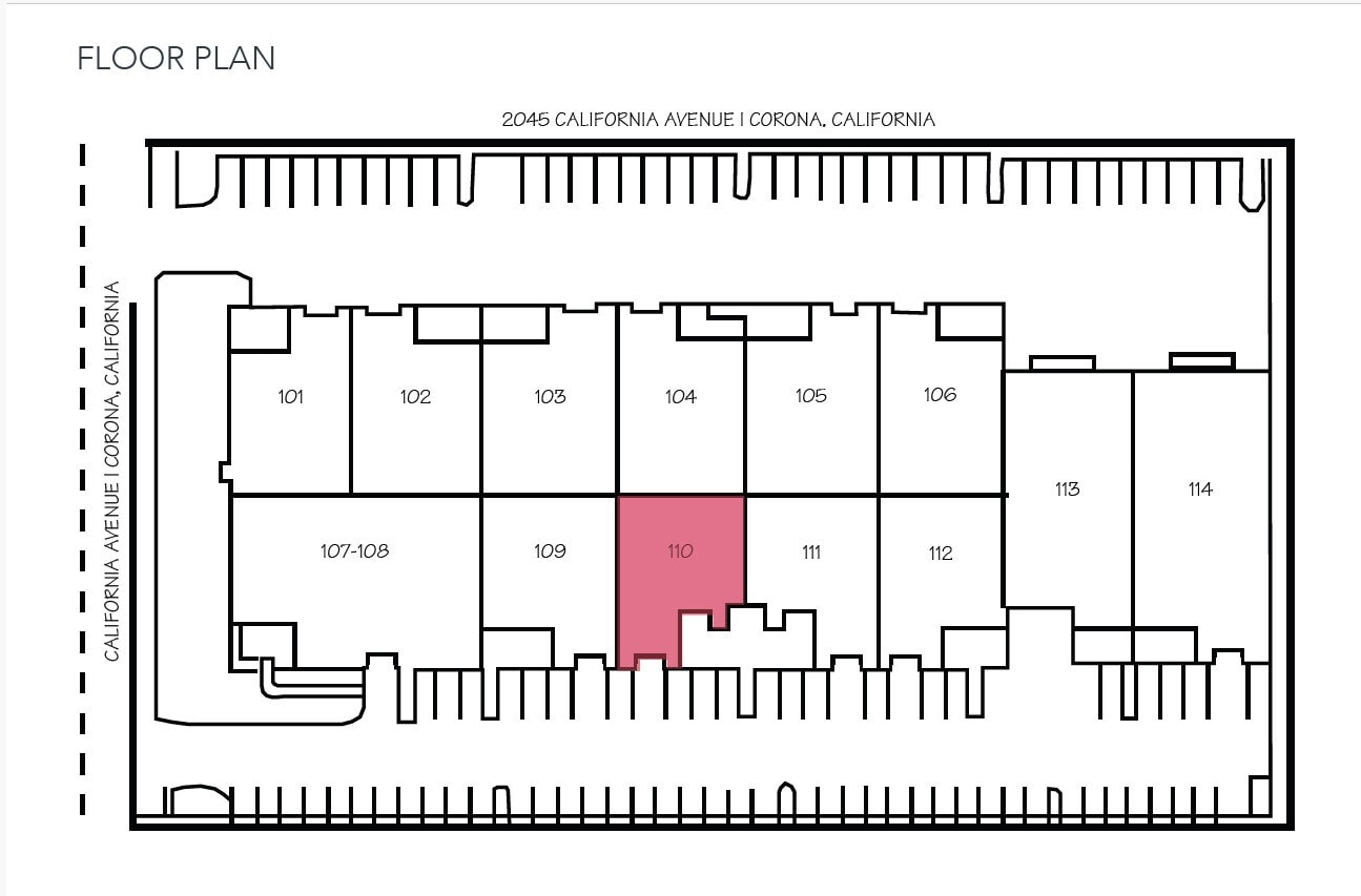 2045 California Ave, Corona, CA à louer Plan d’étage– Image 1 sur 1