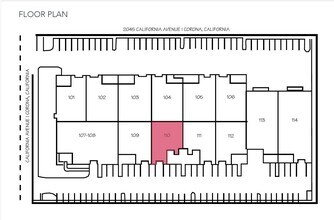 2045 California Ave, Corona, CA à louer Plan d’étage– Image 1 sur 1