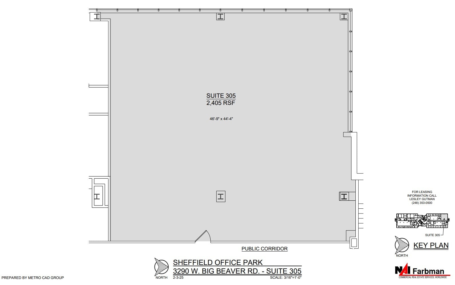 3310 W Big Beaver Rd, Troy, MI à louer Plan d’étage– Image 1 sur 1