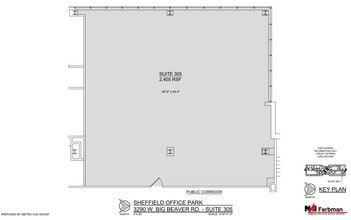 3310 W Big Beaver Rd, Troy, MI à louer Plan d’étage– Image 1 sur 1