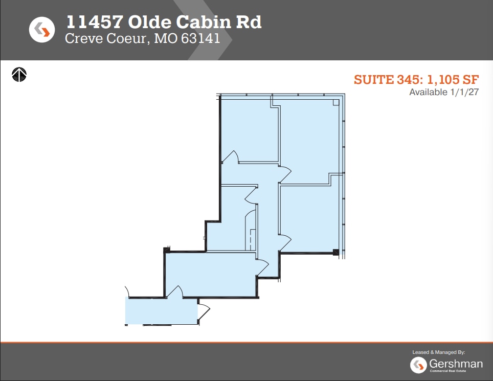 11457 Olde Cabin Rd, Creve Coeur, MO à louer Plan d’étage– Image 1 sur 1