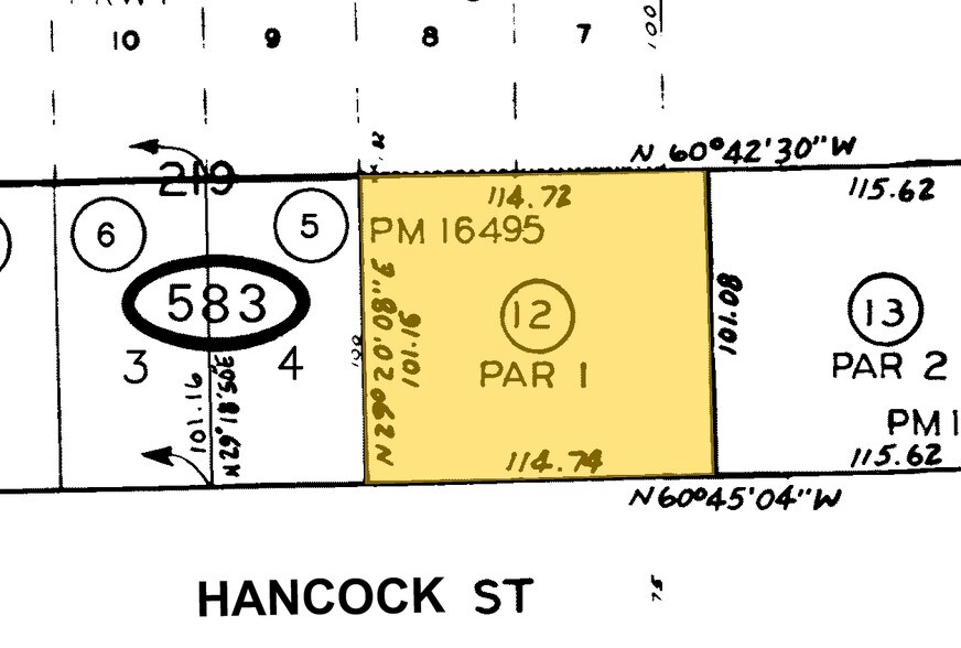 2110 Hancock St, San Diego, CA à louer - Plan cadastral – Image 2 sur 7
