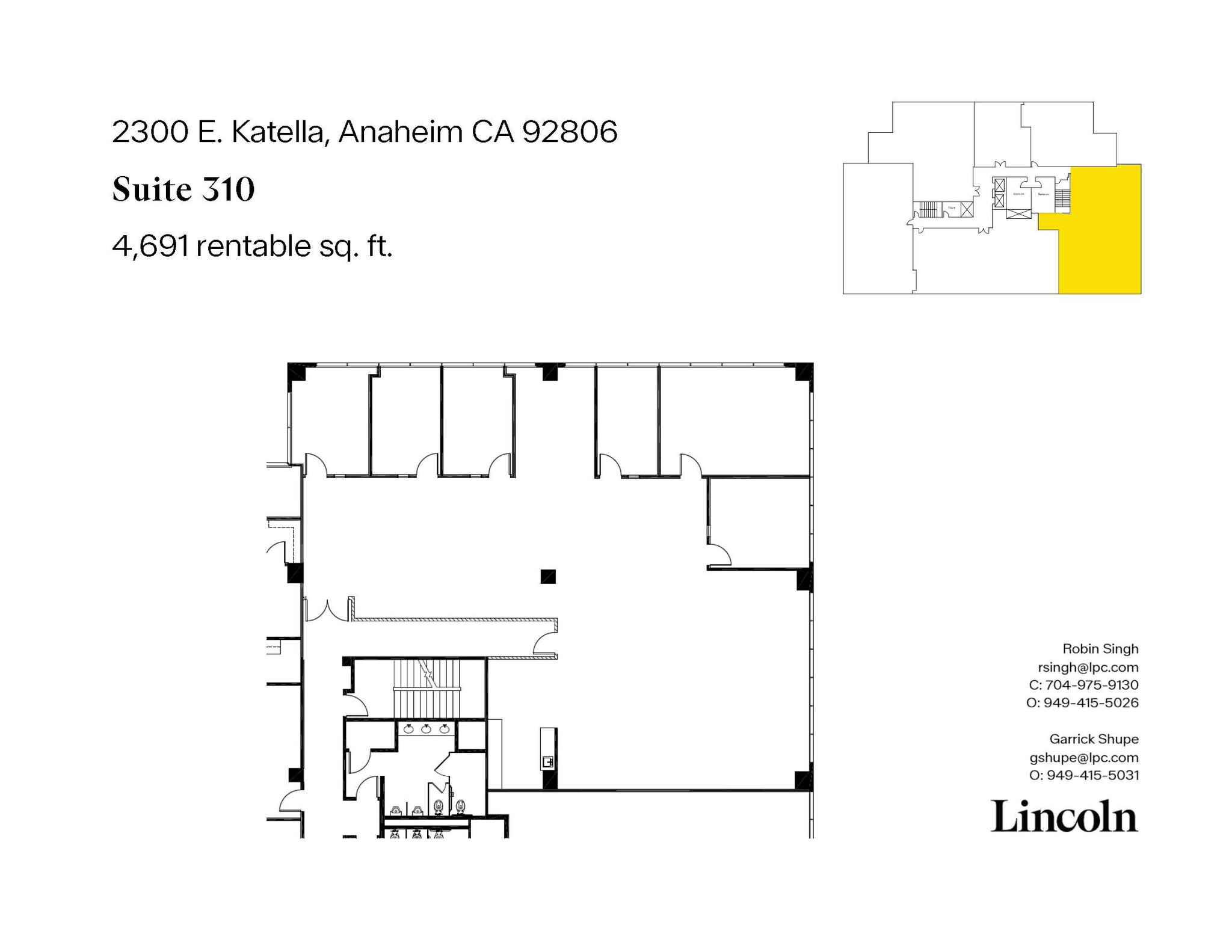 2300 E Katella Ave, Anaheim, CA à louer Plan d’étage– Image 1 sur 13