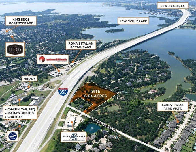 1008-1020 Hickory Creek Rd, Lake Dallas, TX à vendre - Aérien – Image 3 sur 3