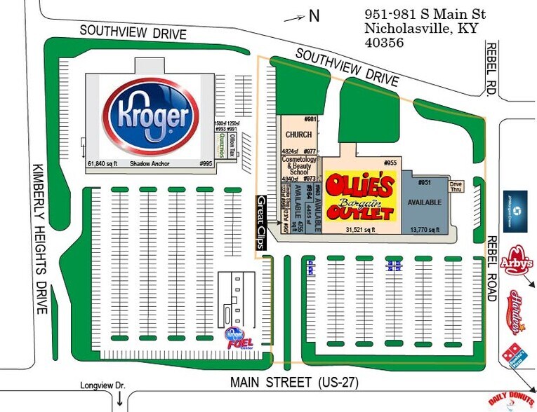 951-957 S Main St, Nicholasville, KY à louer - Photo de l’immeuble – Image 3 sur 8