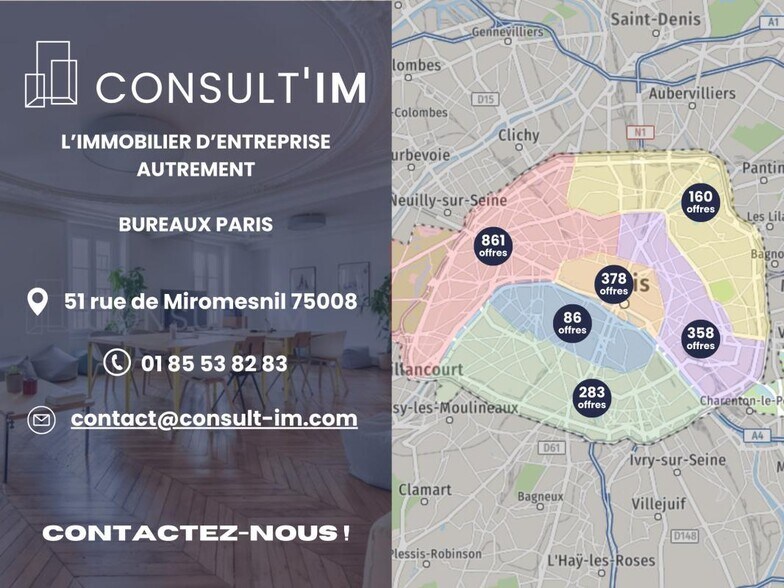 Bureau dans Paris à louer - Photo de l’immeuble – Image 2 sur 4