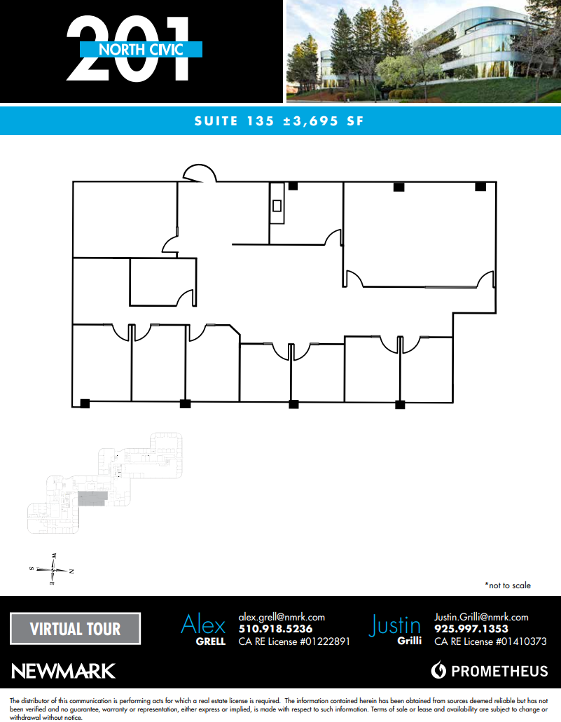 201 N Civic Dr, Walnut Creek, CA à louer Plan d’étage– Image 1 sur 1