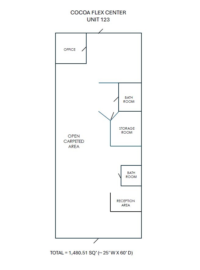 3815 N US Hwy 1, Cocoa, FL à louer Plan d’étage– Image 1 sur 7