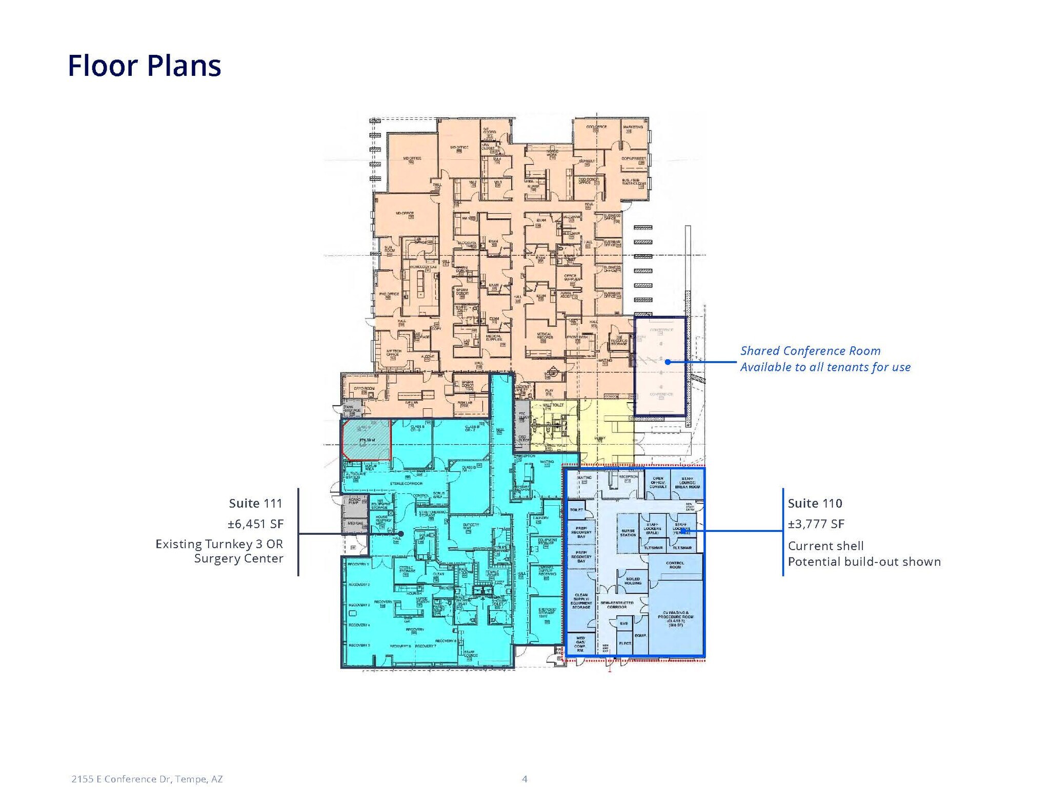 2155 E Conference Dr, Tempe, AZ à louer Plan d’étage– Image 1 sur 1