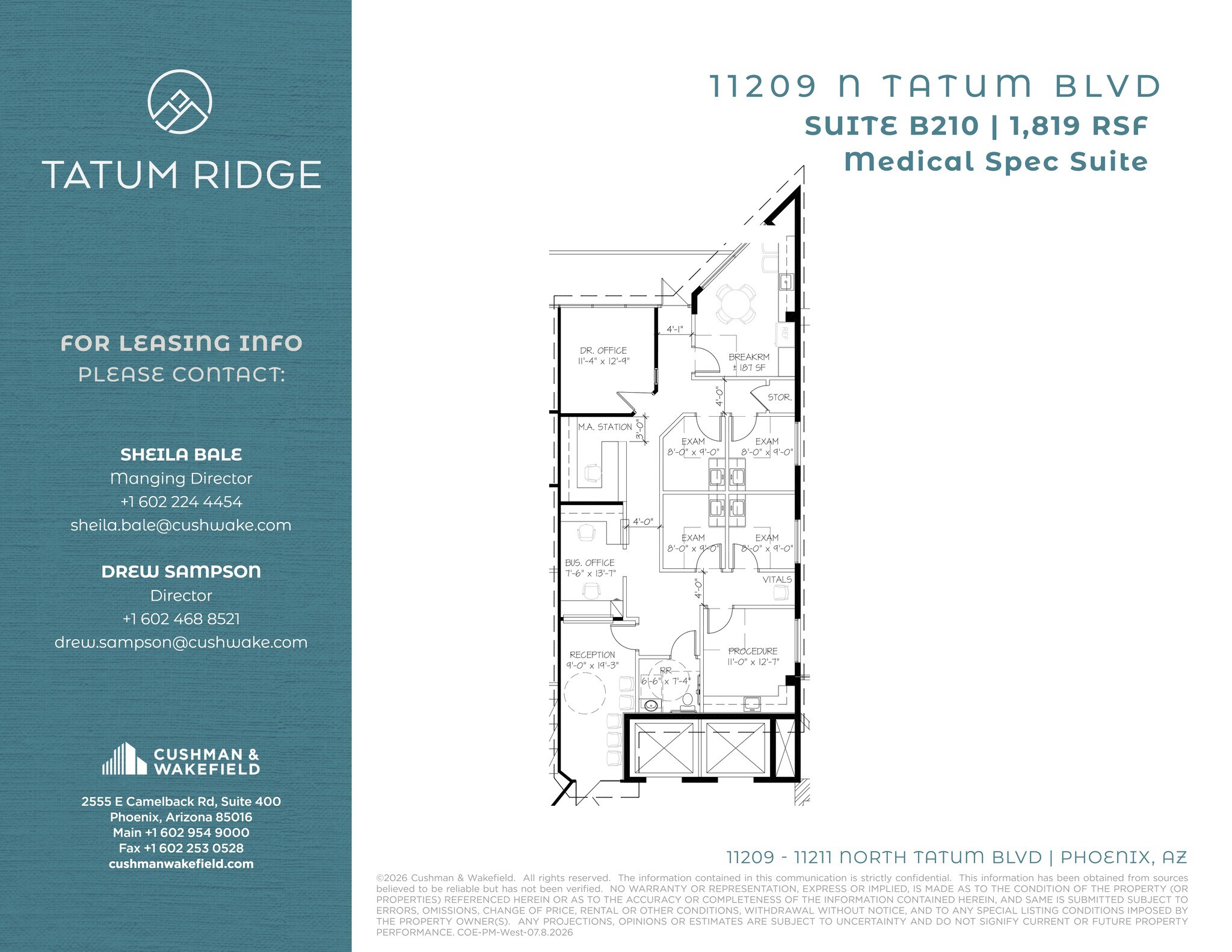 11209 N Tatum Blvd, Phoenix, AZ à louer Plan de site– Image 1 sur 1