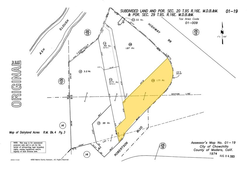 240 E Robertson Blvd, Chowchilla, CA à vendre - Plan cadastral – Image 3 sur 3