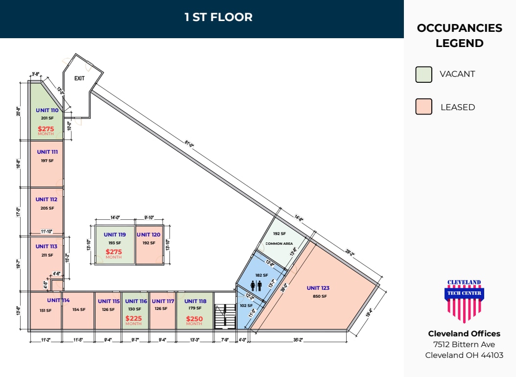 799 E 73rd St, Cleveland, OH à louer Plan d’étage– Image 1 sur 1
