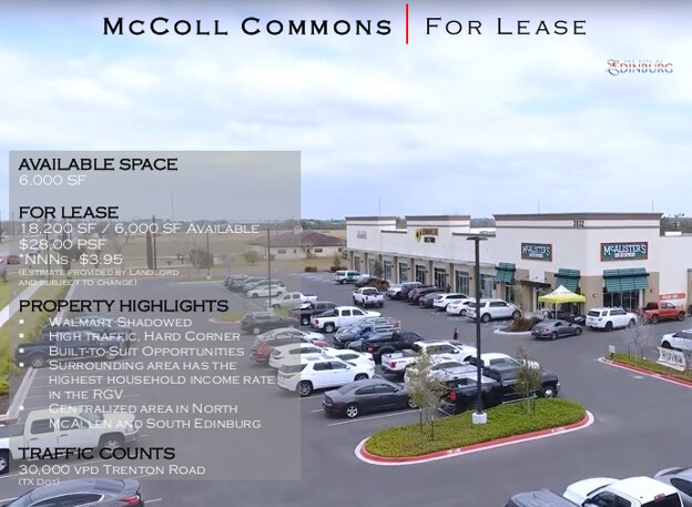 3832 S McColl Rd, Edinburg, TX à louer Photo de l’immeuble– Image 1 sur 8