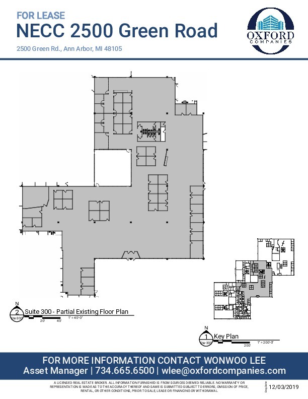 2500 Green Rd, Ann Arbor, MI à louer Plan d’étage– Image 1 sur 7