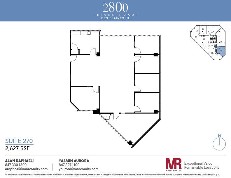 2800 S River Rd, Des Plaines, IL à louer Plan d’étage– Image 1 sur 8