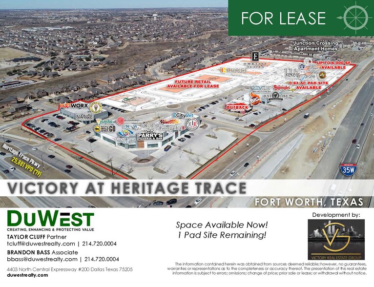 NWC Heritage Trace Pkwy & I-35W, Fort Worth, TX à louer - Photo de l’immeuble – Image 1 sur 11