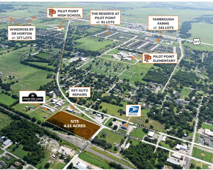 W Broad St, Pilot Point, TX à vendre - Aérien – Image 2 sur 3
