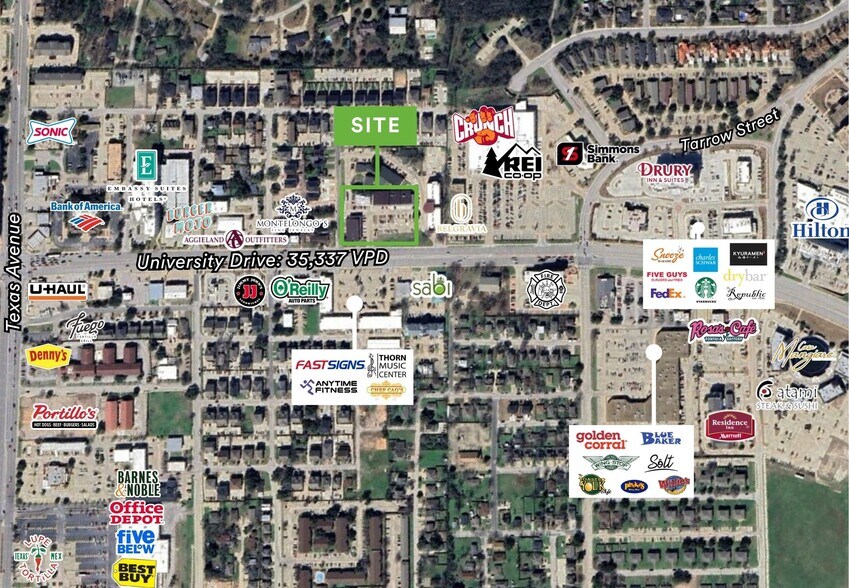 505 University Dr, College Station, TX à louer - Photo de l’immeuble – Image 2 sur 6