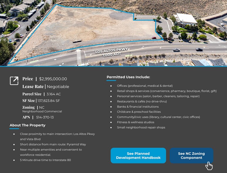 Los Altos Parkway - Land, Sparks, NV à vendre - Photo de l’immeuble – Image 2 sur 10