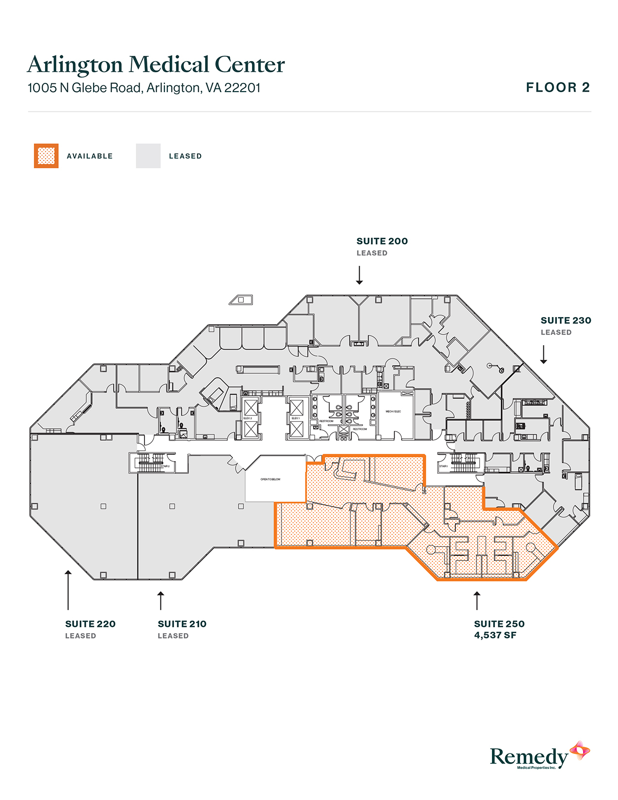 1005 N Glebe Rd, Arlington, VA à louer Plan d’étage– Image 1 sur 1