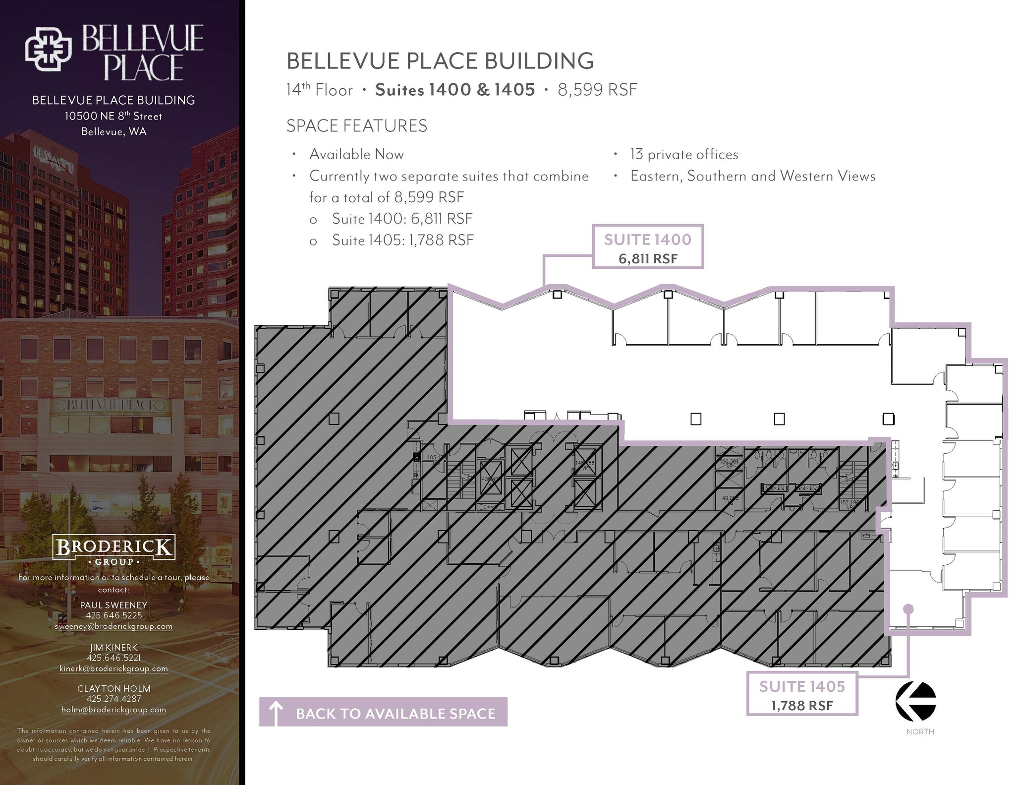 10500 NE 8th St, Bellevue, WA à louer Plan d’étage– Image 1 sur 2