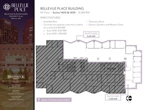 10500 NE 8th St, Bellevue, WA à louer Plan d’étage– Image 1 sur 2