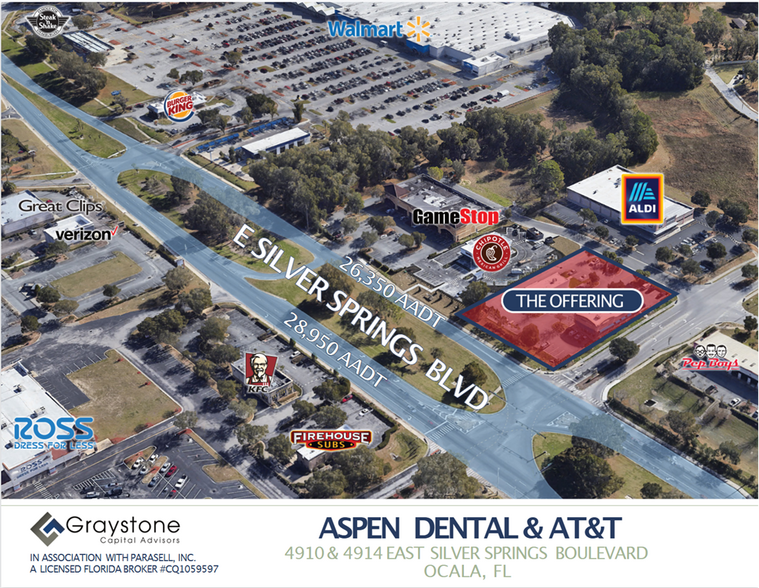 4910 E Silver Springs Blvd, Ocala, FL à vendre - Aérien – Image 1 sur 3
