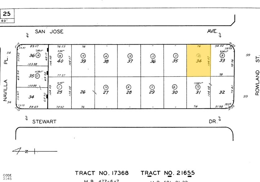 571 S San Jose Ave, Covina, CA à louer - Plan cadastral – Image 2 sur 6