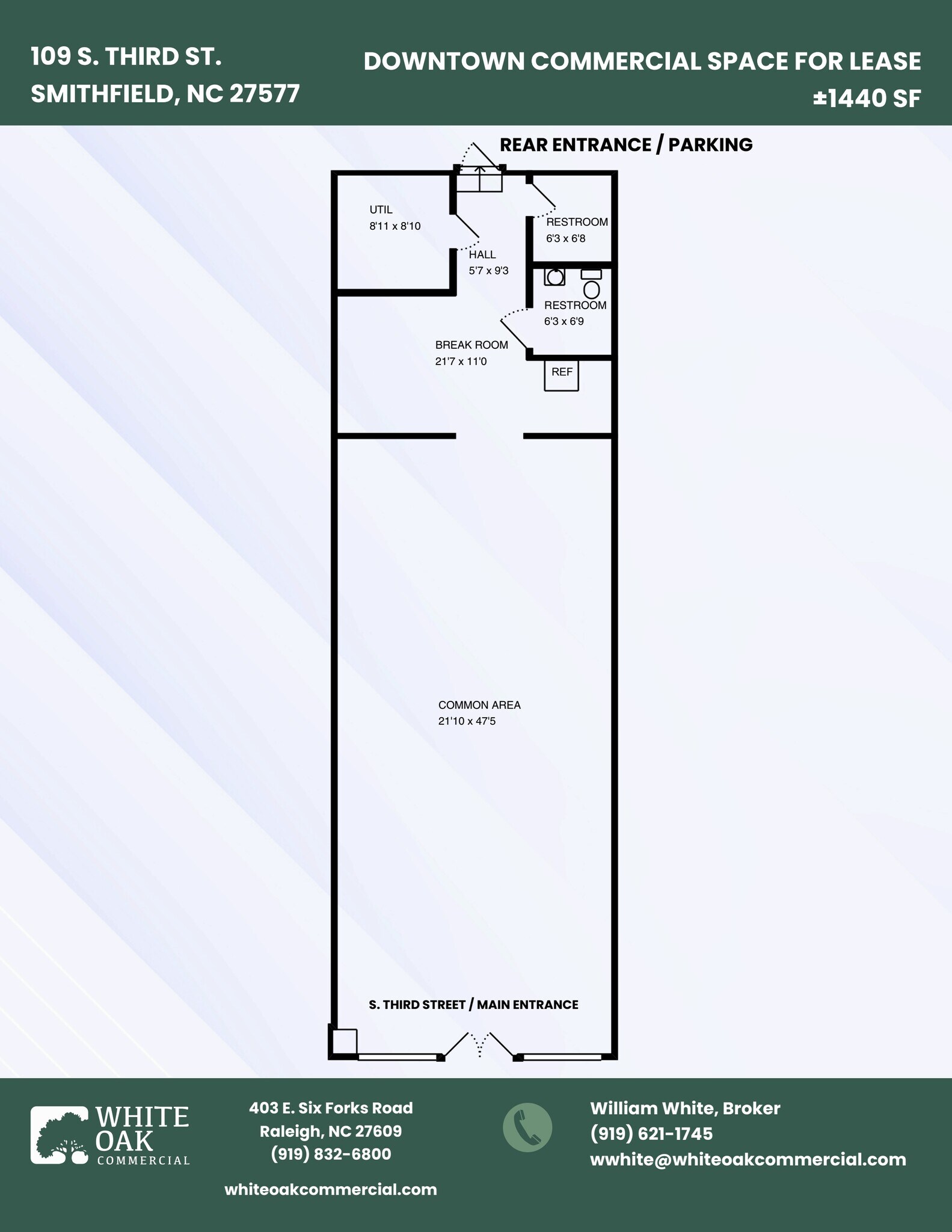 109 S 3rd St, Smithfield, NC à louer Plan d’étage– Image 1 sur 3