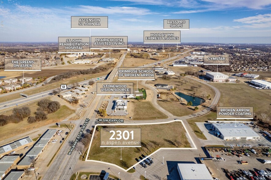 2301 N Aspen Ave, Broken Arrow, OK à vendre - Aérien – Image 3 sur 5