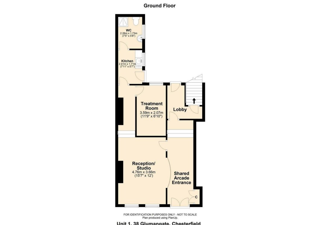 38 Glumangate, Chesterfield à louer Plan d’étage– Image 1 sur 1