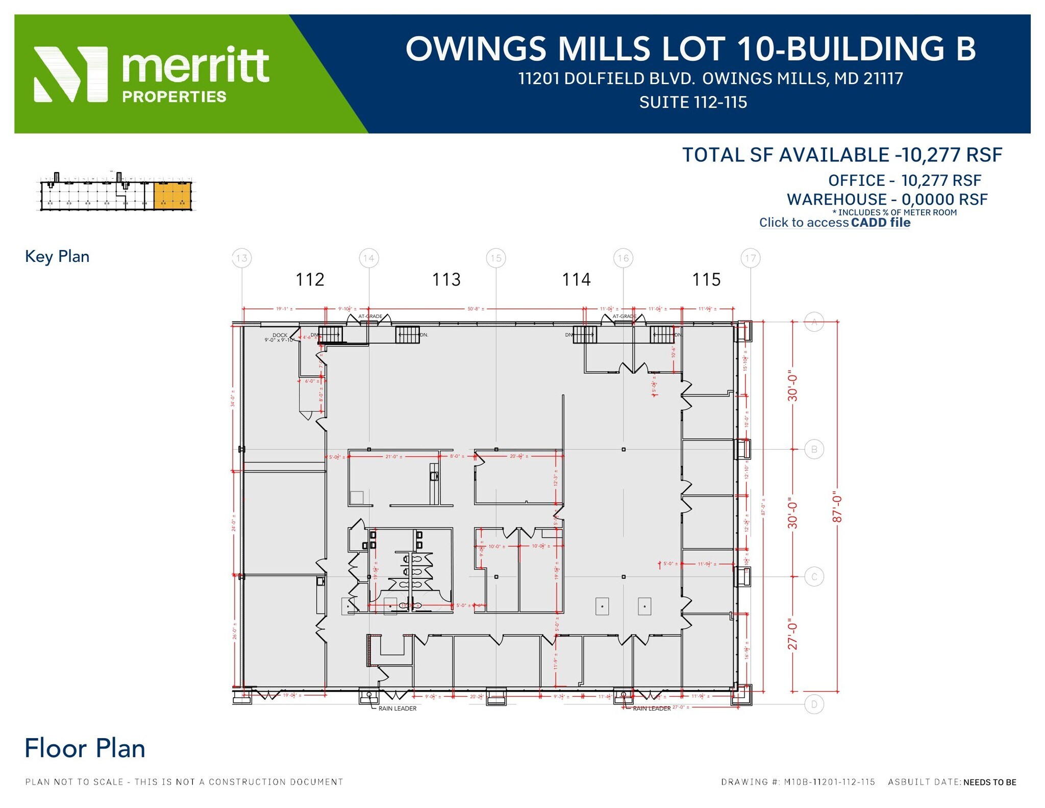 11201 Dolfield Blvd, Owings Mills, MD à louer Plan d’étage– Image 1 sur 1