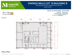 11201 Dolfield Blvd, Owings Mills, MD à louer Plan d’étage– Image 1 sur 1