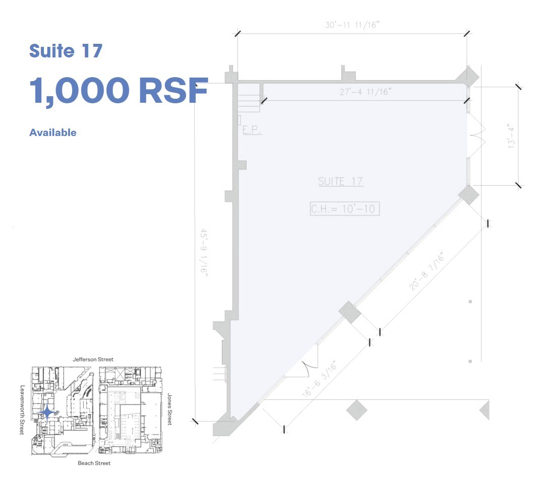 333 Jefferson St, San Francisco, CA à louer Plan d’étage– Image 1 sur 1