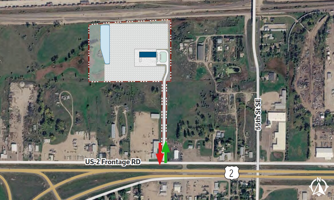 US-2 Frontage Road, Minot, ND à louer Aérien– Image 1 sur 7