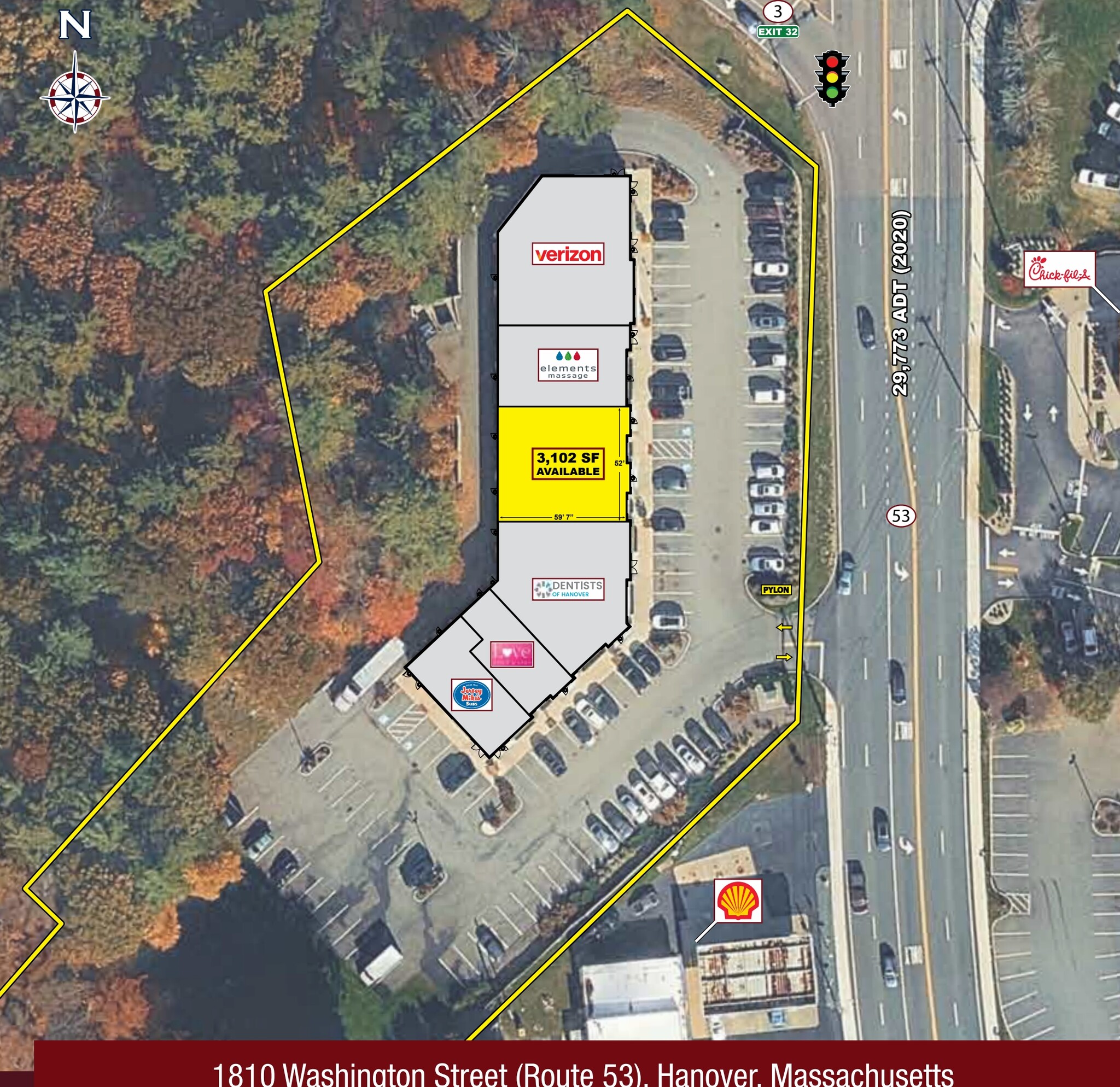 1810 Washington St, Hanover, MA à louer Plan de site– Image 1 sur 1