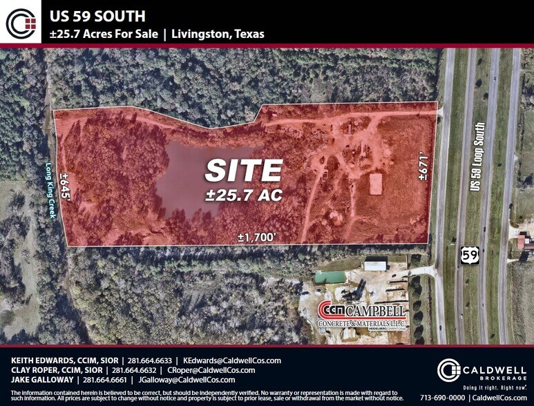 US 59 South, Livingston, TX à vendre - Aérien – Image 2 sur 3