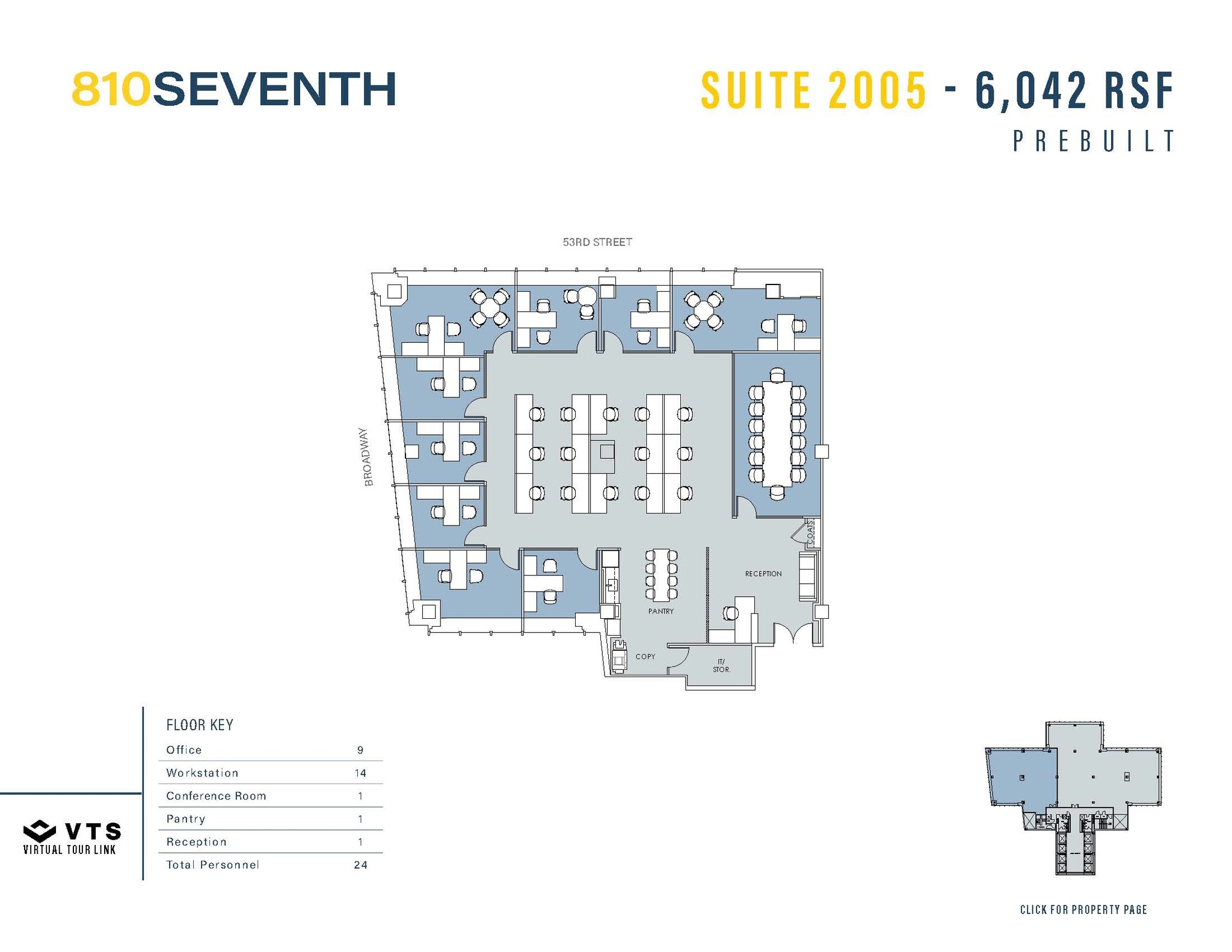 810 Seventh Ave, New York, NY à louer Plan d’étage– Image 1 sur 1