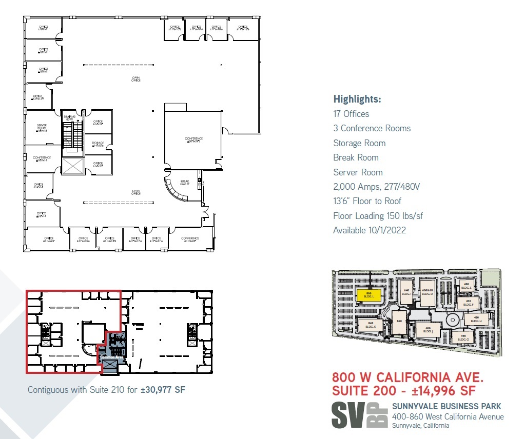 400 W California Ave, Sunnyvale, CA à louer Plan d’étage– Image 1 sur 1