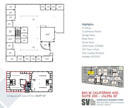 400 W California Ave, Sunnyvale, CA à louer Plan d’étage– Image 1 sur 1