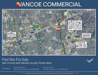 Plus de détails pour SEQ TX-121 & Watters Rd, Allen, TX - Terrain à vendre